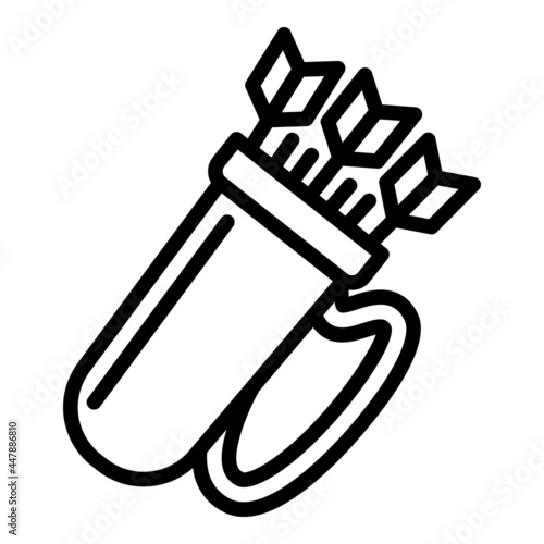 Archer hunting bag icon. Outline Archer hunting bag vector icon for web design isolated on white background