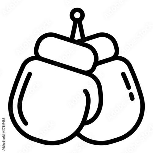 Boxing gloves icon. Outline Boxing gloves vector icon for web design isolated on white background