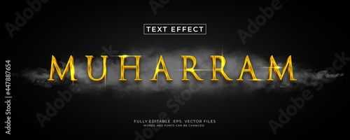 Muharram text style effect editable