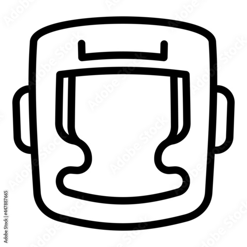 Boxing helmet icon. Outline Boxing helmet vector icon for web design isolated on white background