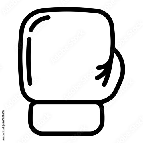 Cushioned gloves icon. Outline Cushioned gloves vector icon for web design isolated on white background