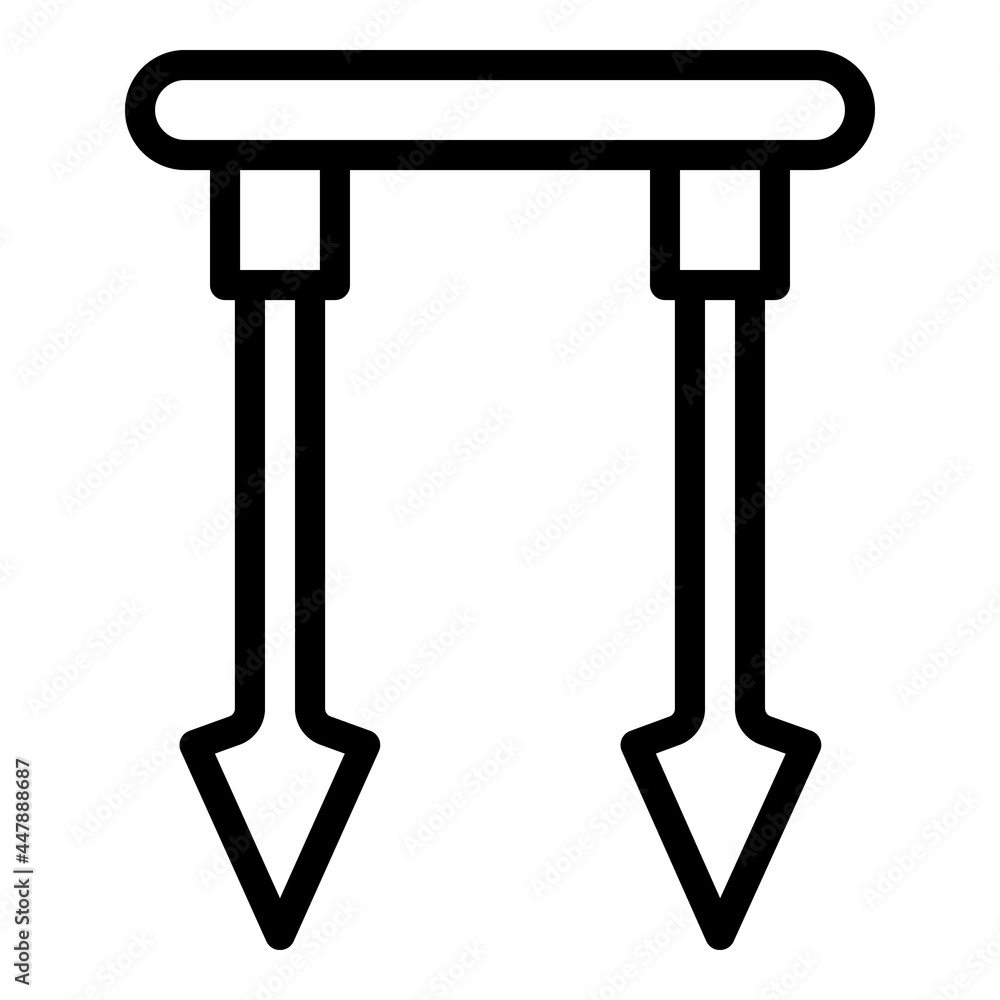 Croquet tool icon. Outline Croquet tool vector icon for web design isolated on white background Croquet tool icon. Outline Croquet tool vector icon for web design isolated on white background