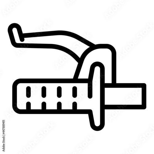 Bike brake flip icon. Outline Bike brake flip vector icon for web design isolated on white background