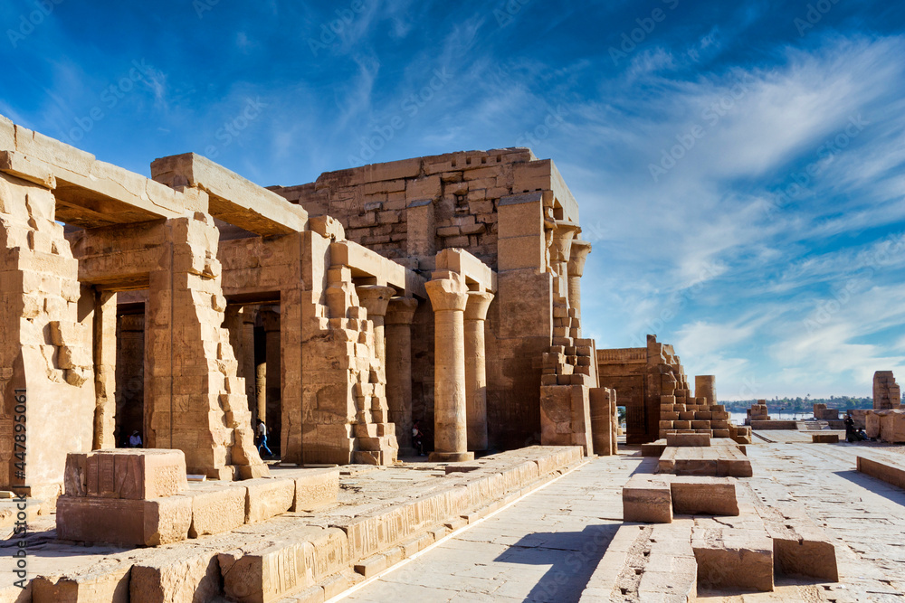 Temple of Kom Ombo dedicated to the crocodile god Sobek and the falcon god Haroeris