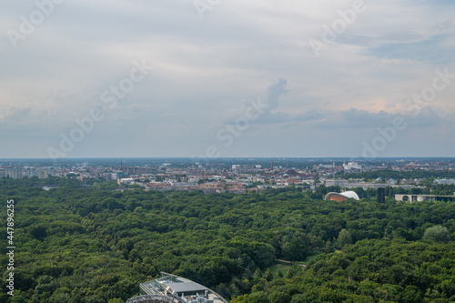 07/26/2021 Berlin, Germany: Photos of the city of Berlin in the summer of many buildings in the city