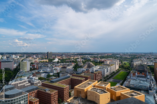 07/26/2021 Berlin, Germany: Photos of the city of Berlin in the summer of many buildings in the city