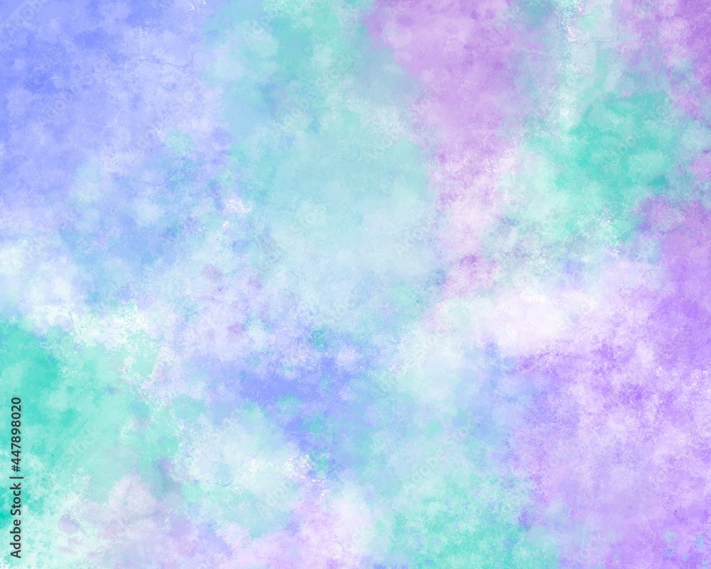 Purple blue and green abstract watercolor background