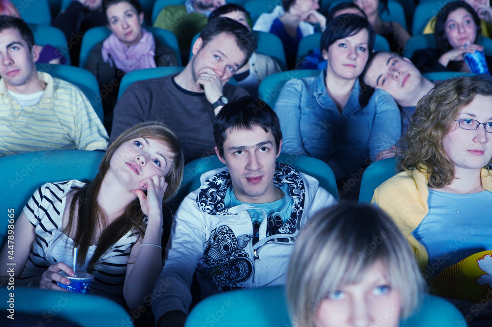 Audience in movie theater Audience in movie theater