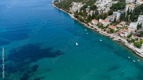 Fototapeta Naklejka Na Ścianę i Meble -  Croatia view of the beautiful blue water ,Dubrovnik