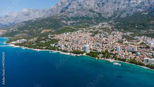 Croatian coast and a city with a beach