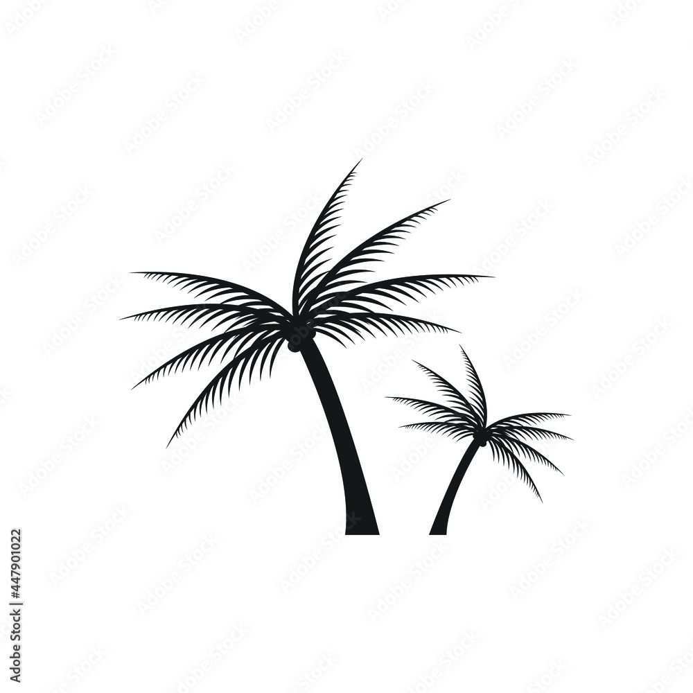 Fototapeta premium Palm tree summer logo template vector illustration