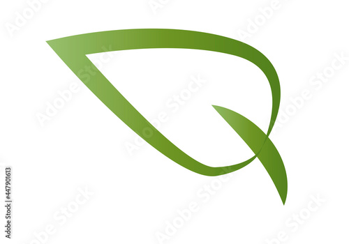 Icono de hoja verde de producto eco.