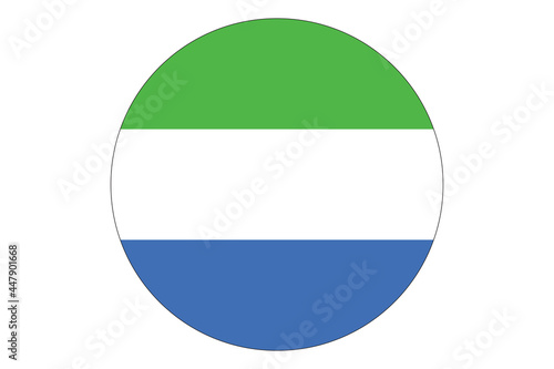 Free Download Circle flag vector of Sierra Leone on white background. - GFXLoad
