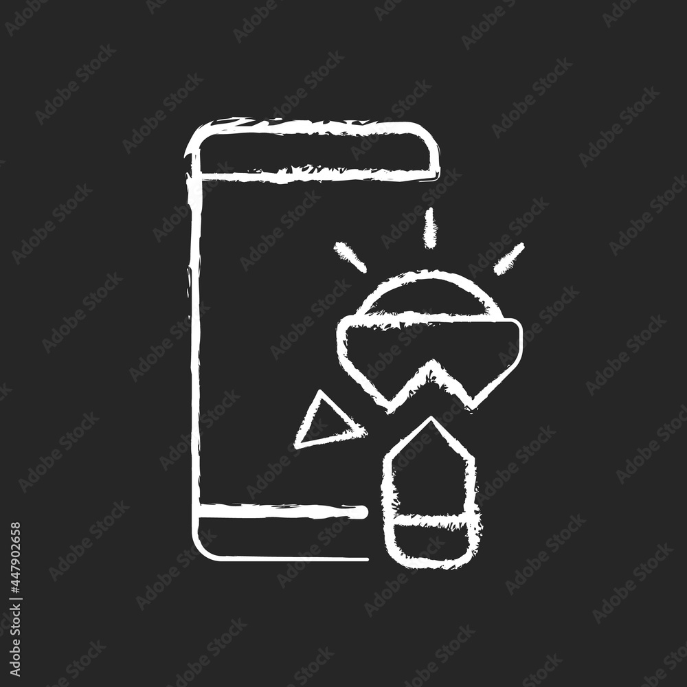 Flashlight not working chalk white icon on dark background. Broken torchlight and mobile phone. Camera flash light problem and solution. Isolated vector chalkboard illustration on black Flashlight not working chalk white icon on dark background. Broken torchlight and mobile phone. Camera flash light problem and solution. Isolated vector chalkboard illustration on black