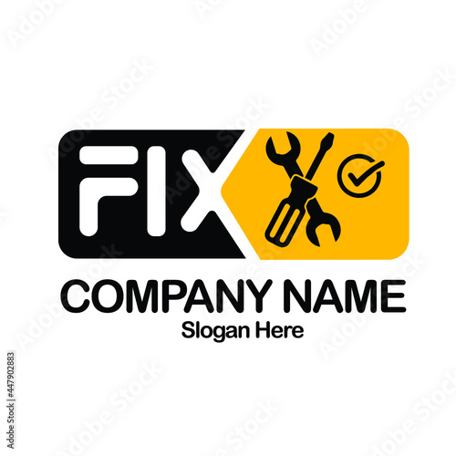 Modern Repairing workshop Logo Design.