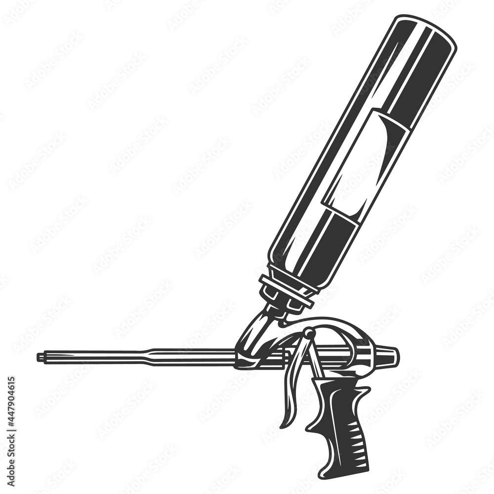 Foam gun vintage concept Stock Vector Adobe Stock