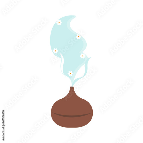 Aroma oil or humidifier air diffuser. Oil diffuser with flower smell. Aromatherapy