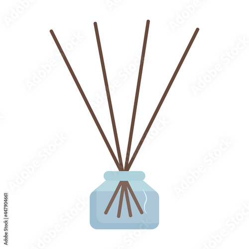 Aroma reed diffuser vector illustration. Aromatherapy 