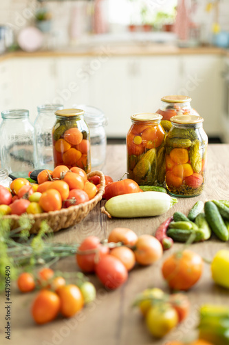 preservation of tomatoes and cucumbers