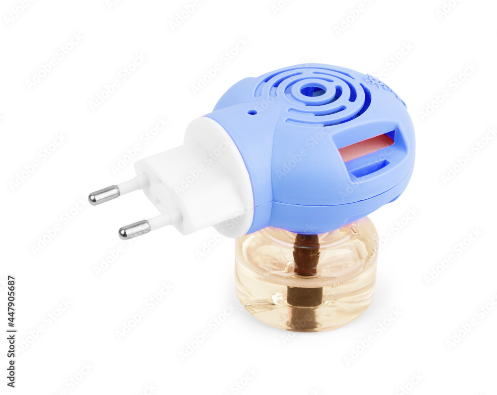 Bottle of insect repellent on white background Bottle of insect repellent on white background