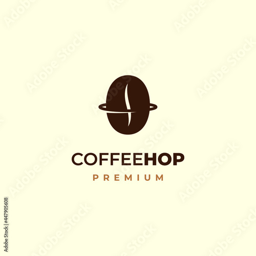 Coffee Hop Solid Color Simple Modern Icon Logo Design Vector
