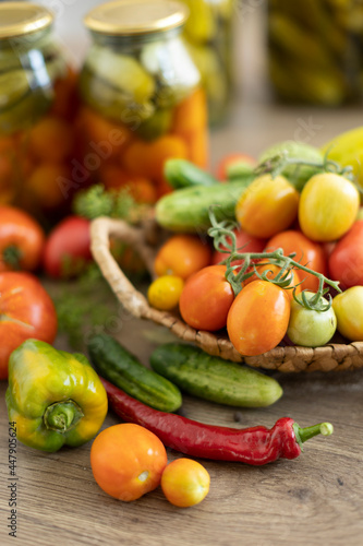 preservation of tomatoes and cucumbers