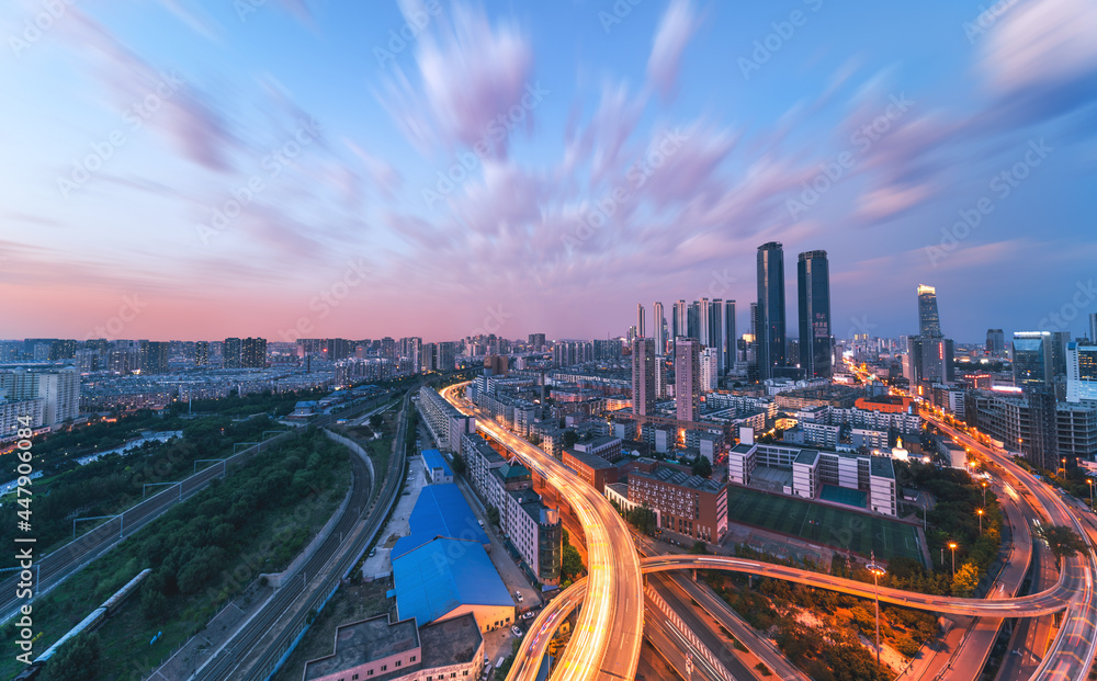 Obraz premium View of city in Shenyang,Liaoning Province,China.