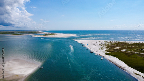 above coastal inlet in the summer on the Atlantic photo