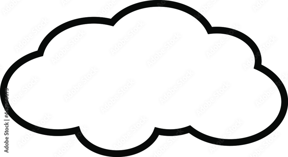 Cloud icon, vector illustration on white backgound Cloud icon, vector illustration on white backgound