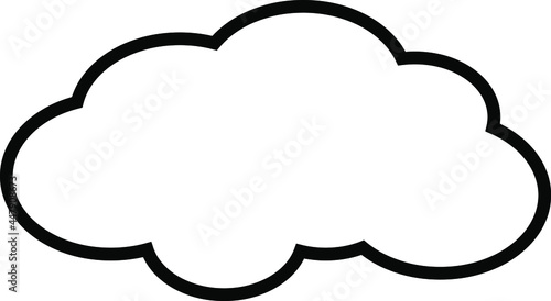 Cloud icon, vector illustration on white backgound