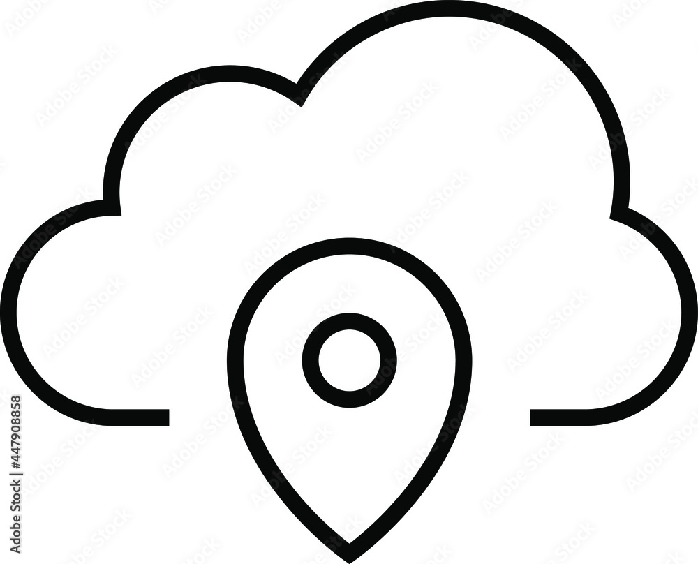 Cloud icon, vector illustration on white backgound Cloud icon, vector illustration on white backgound