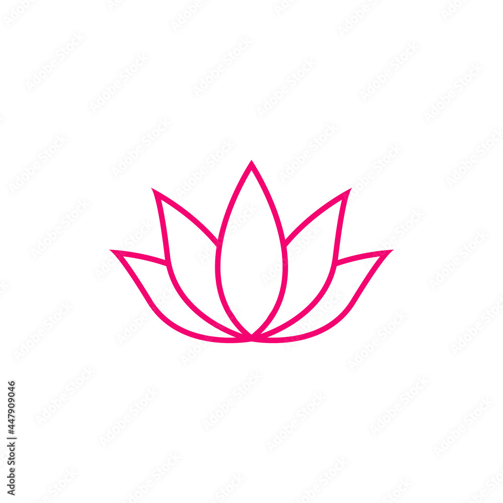 lotus logo icon design template vector