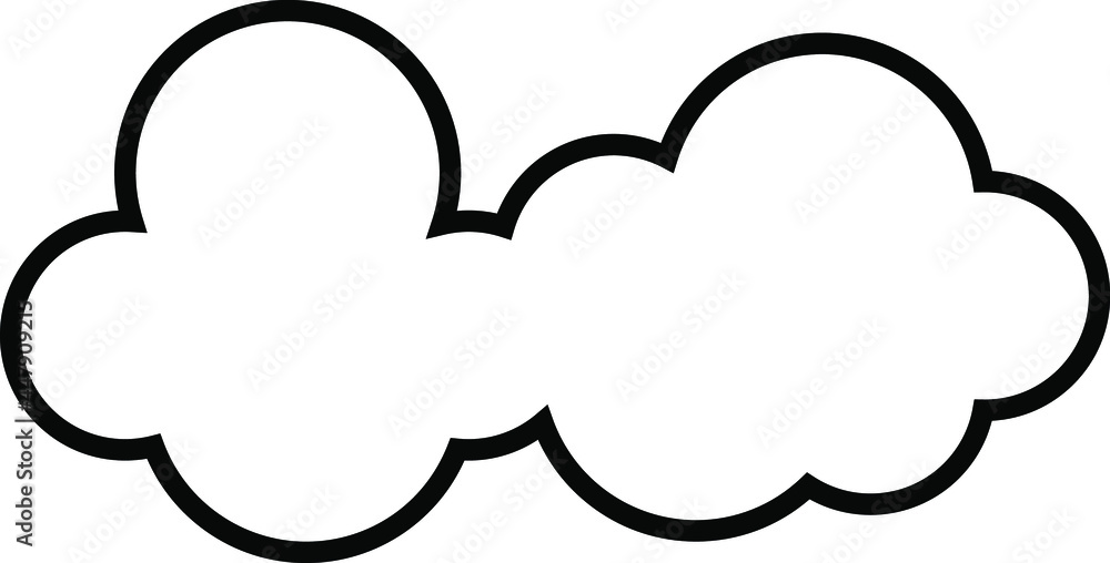 Cloud icon, vector illustration on white backgound Cloud icon, vector illustration on white backgound
