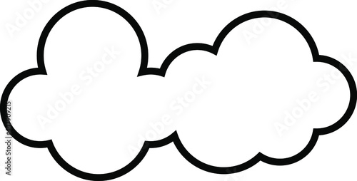 Cloud icon, vector illustration on white backgound