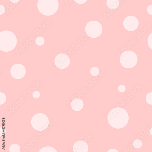 Abstract pastel color circle seamless pattern