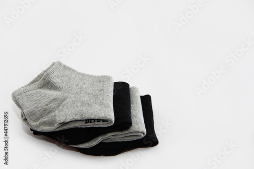 men's cotton socks on a white background