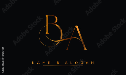 AB,  BA,  A,  B   Abstract Letters Logo Monogram photo