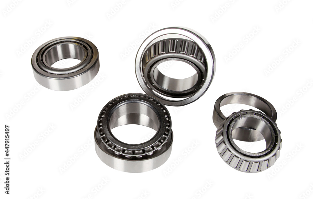 group ball bearings on a white background group ball bearings on a white background