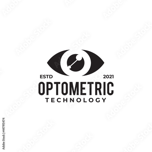 Optometric clinic logo design template photo
