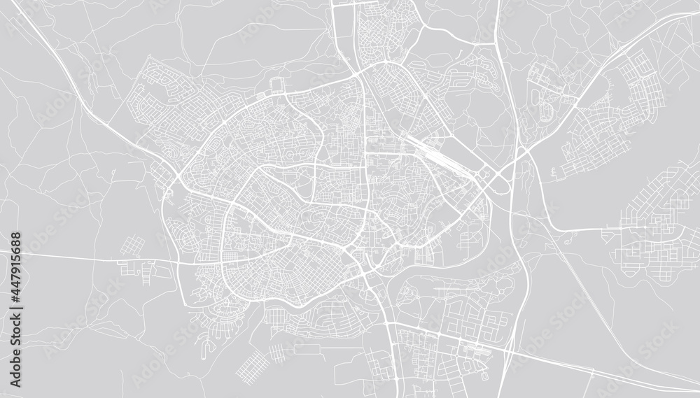 Urban vector city map of Be'er Sheva, Israel, middle east
