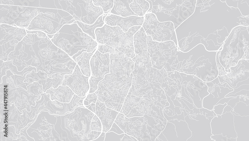 Urban vector city map of Jerusalem, Israel, middle east