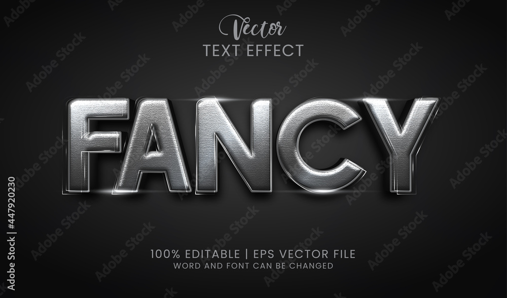 Editable fancy text effect style