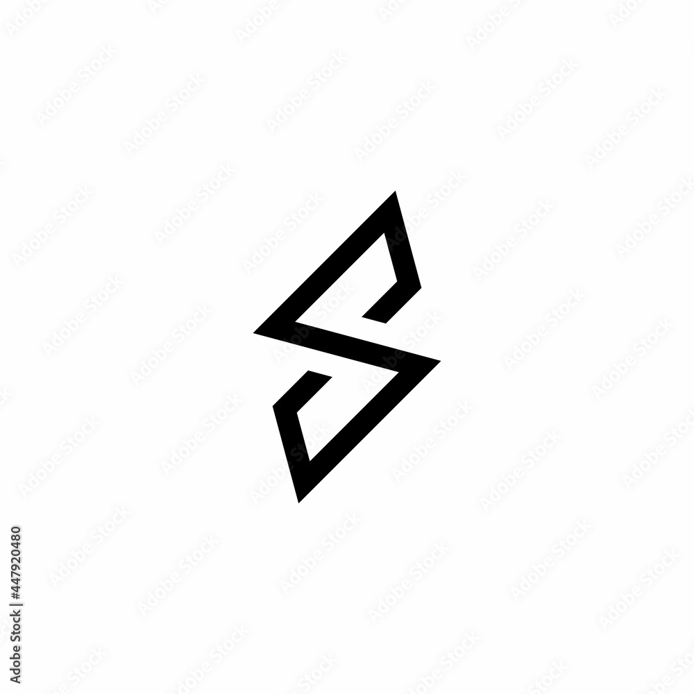 S initials letter monogram logo, black and white S initials letter monogram logo, black and white