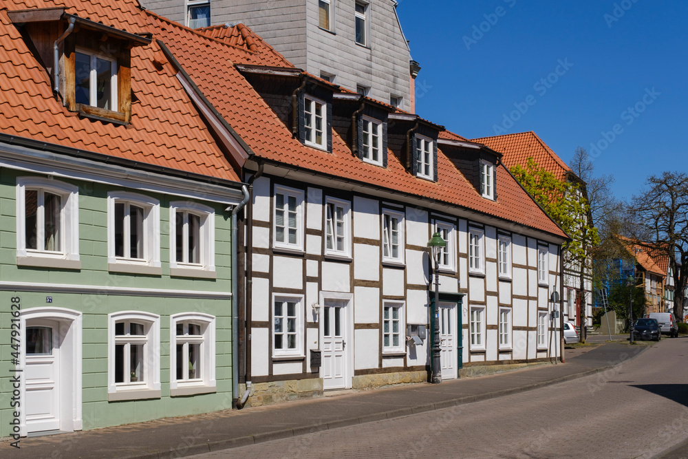 Fachwerkhäuser in der Altstadt, Soest, Westfalen, Nordrhein-Westfalen, Deutschland, Europa