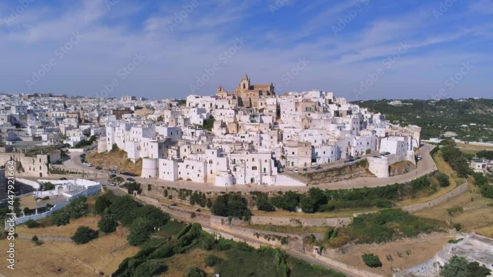 Aerial view of Ostuni, Italy Aerial view of Ostuni, Italy