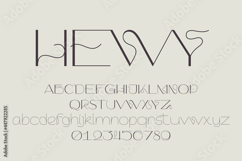 HEWY is an elegant sans serif font in Scandinavian design style.