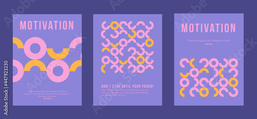 Geometric Poster Design, Subject: Motivation, Used Circle geometric shapes.