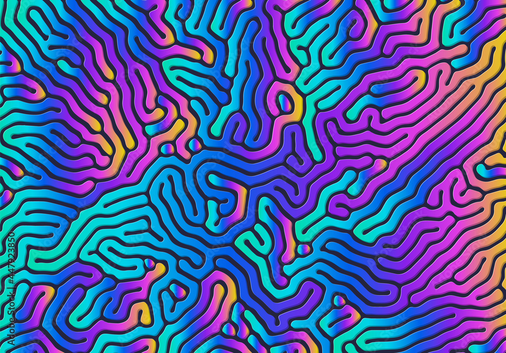 Abstract background with optical illusion generative pattern and ...