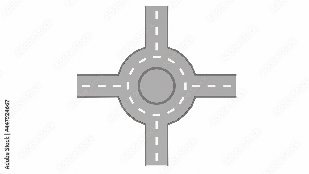 Obraz premium Roads and streets in many different corners 3d-rendering