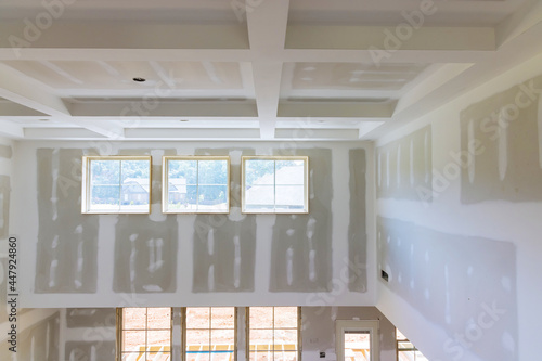 Construction building industry new home construction interior drywall finish details